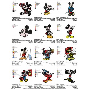 Collection Mickey Mouse Embroidery Designs 01
